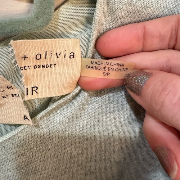 Alice + Olivia Air Stefan Linen Tunic Tee Dress Seafoam Sz Small - Picture 9 of 9